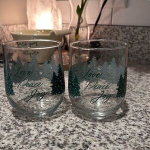 Dollar Tree Royal Norfolk Christmas glasses set of 2